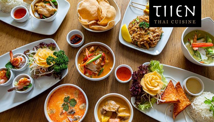 image of food offered at tiien thai